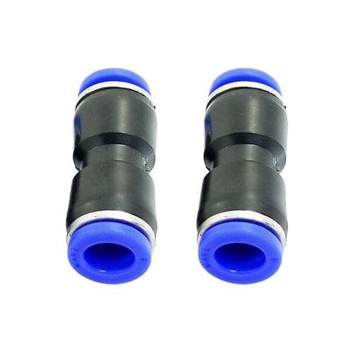 Pair 8mm/8mm Repair Parts Quick Connector Straight Push In Fittings