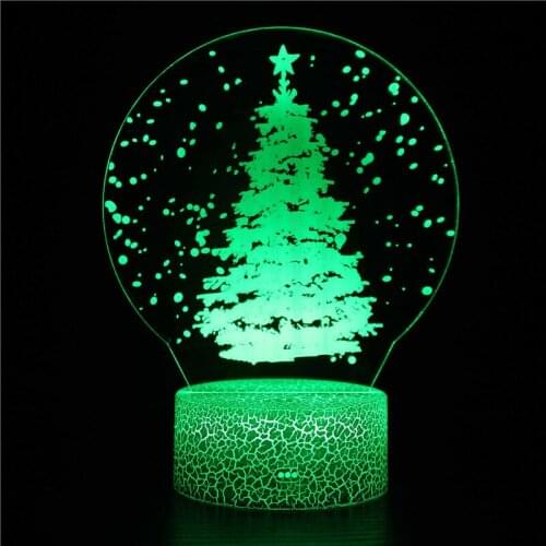 Christmas Decoration Series 3D Lamp Illusion Children Night Light for Bedroom Gift for Birthday Xmas Present Led Night Lamp