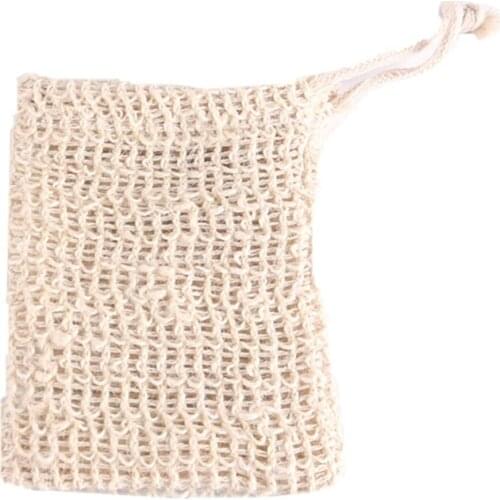 Natural Plant Fiber Cotton And Linen Foaming Soap Bag Holder Handmade Soap Exfoliating Bath Saver Soap Bags A5M6