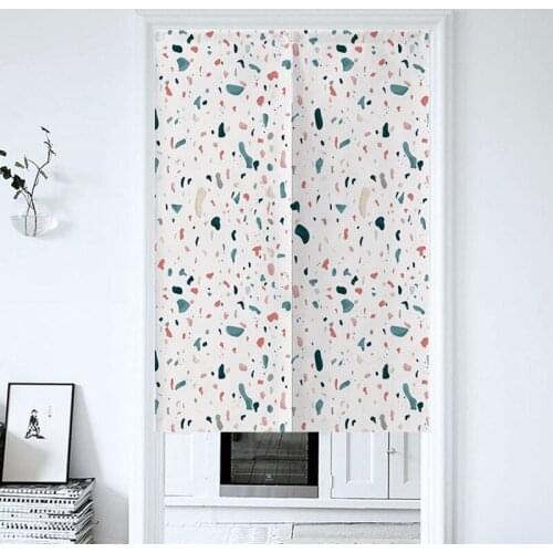 Nordic Door Curtain Living Room Bedroom Study Room Terrazzo Small Curtain Partition Curtain Noren