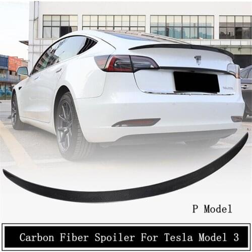 Carbon Fiber Spoiler For Tesla Model 3 2019 2020 2021 2022 Wing Lip Spoilers High Quality Car Accessories P