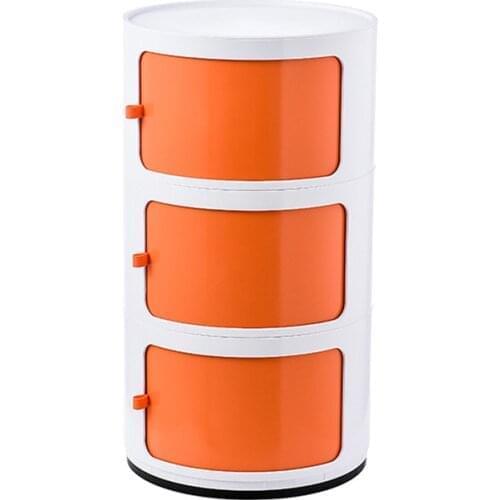 Simple multilayer Nordic circular storage cabinet household bedroom cabinet plastic storage cabinet creative finishing cabinet