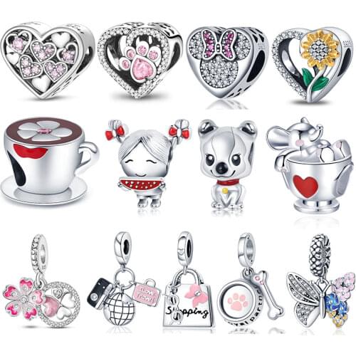 100% Real 925 Sterling Silver Love Beads Series Fit Original 3mm Bracelet& Bangle For Women Birthday Fashion Jewelry Gift