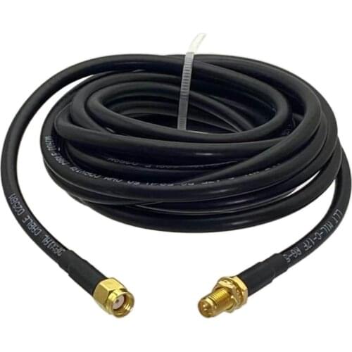 1Pcs RG58 RP-SMA Male Jack to RP-SMA Female Plug Nut Bulkhead Connector RF Coaxial Jumper Pigtail Cable For Antenna 6inch~50M