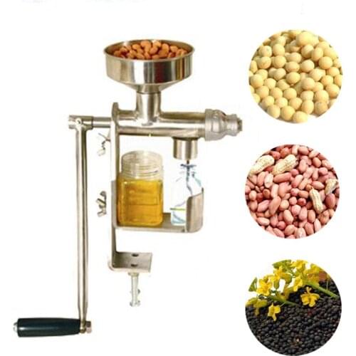 1pc Manual Oil Presser Machine Household Peanut Seeds Nuts Soya Oil Expeller Press Health Stainless Steel Oil Extractor HY-03