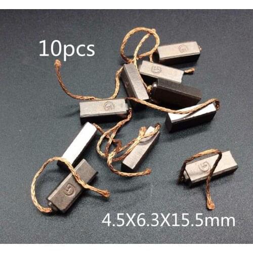 10pcs Generator Carbon Brush for VW Volkswagen Hyundai Buick 4.5X6.3X15.5mm