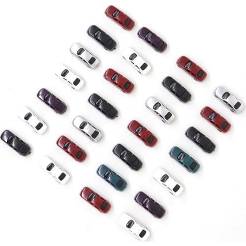 DIY Toys Model car Simulation Plastic Vehicles Model Building Kits Sand Table Landscape Collection for Kids 100PCS