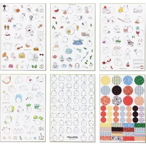 15packs/lot New Korea Cartoon Potato Rabbit II series Pvc sticker set Students Kawaii decoration label diary stickers