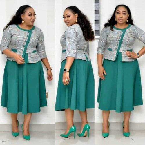 2020 African Dresses For Women Dashiki Long Maxi Dress Bazin Riche African Clothing 3/4 Sleeve Dresses Africa Clothes