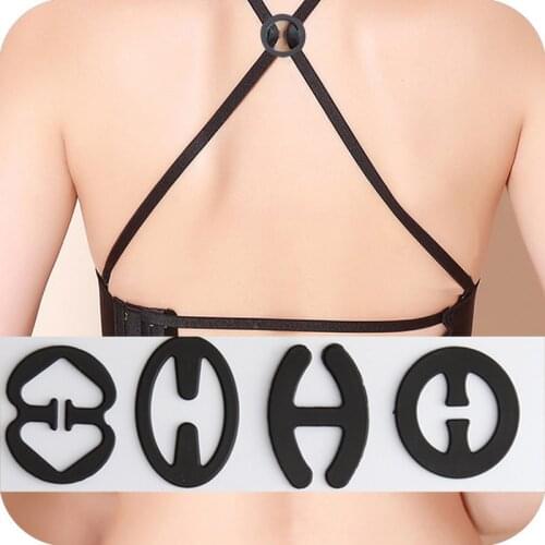 3Pcs / Set Hot Sale Fashion Webbing Bra Buckles Shadow-Shaped Underwear Fasteners Bra Clips Strap Holders Invisible Buckle