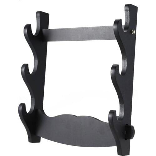 3 Tier Wall Mount Samurai Sword Katana Holder Stand Hanger Bracket Rack Display