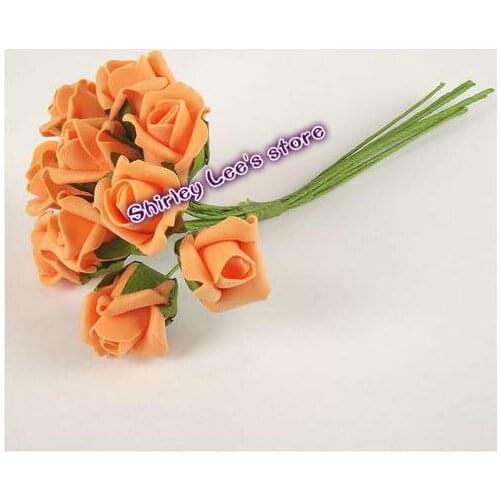 86 Bunches=860pcs (4x4cm) Soft Artificial Flower Small Foam Rose Buds (Pink,Red, Purple,Orange)-- Free Shipping
