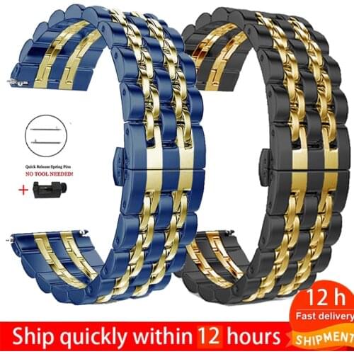 Stainless Steel Band for Xiaomi Huami Amazfit GTR 47/42mm Metal Bracelet Strap Amazfit Stratos 3 GTS Bip Watchband Belt 20/22mm