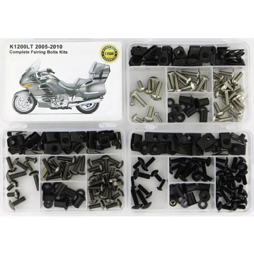 For BMW K1200LT 2005 2006 2007 2008 2009 2010 Complete Cowling Full Fairing Bolts Kit Screws Steel Nuts Fairing Clips