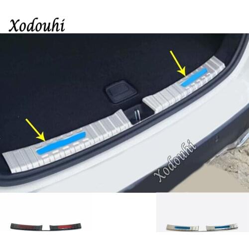 For Mercedes Benz GLA 2020 2021 Car Stainless Steel Back Rear Pedal Door Scuff Plate Frame Inner Threshold Trunk Trim Parts