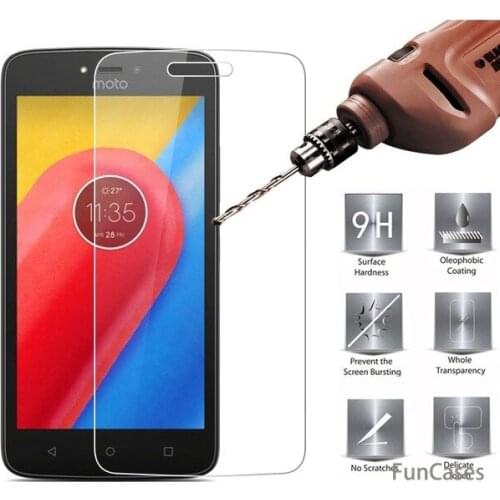 For Motorola Moto C Plus Tempered Glass Screen Protector For Moto C Explosion Proof 9H 2.5D Clear Glass Protective Cover Film