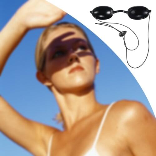 Eyeshields Flexible Tanning Bed Goggles Eye Protection Black Eyeshield Sticker Tanning Goggles Bed Bulbs Lamps Googles