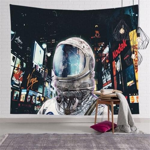 Fuwatacchi Tapestries Polyester Crocodile Cartoon Tapestry Cat Rocket Cool Kids Never Die Printed Blanket Wall Hanging Tapestry