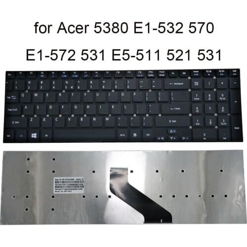 US ORG Laptop Keyboard for Acer Aspire 5830 E1-532 532G E1-570 572 531 E5-511 521G E5-531 English keyboards New MP-10K33US-920W