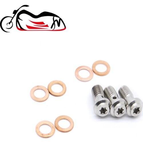 M10*1.25 Brake Master Cylinder Oil Hose Screw Banjo Bolt Motorcycle Universal Tube Tubing Screws Bolts M10 x 1.25 10mm