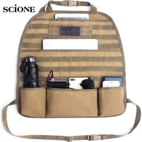 Molle Organizer Seat Cover Bag Multi-function Car Seat Backpack Outdoor Hunting Pockets Tactical Accessories Storage Pouch X174