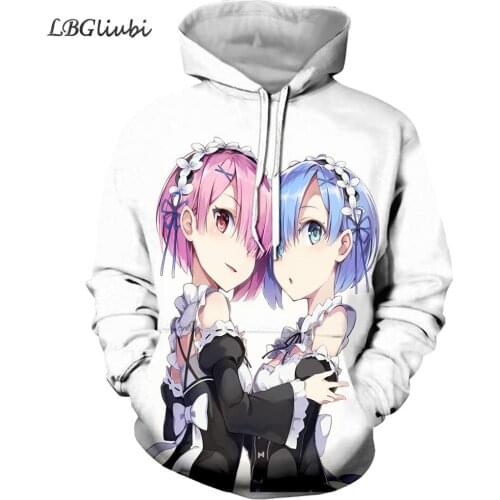 Different world life from scratch 3D printing anime hoodies men and women fashion anime hoodies, casual anime sweatshirts