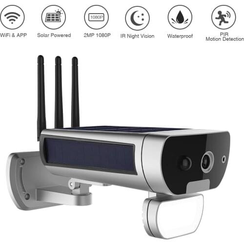 Solar Powered 2MP COMS sensor Outdoor WIFI IP Camera 1080P Resolution Security Waterproof Night Version IP Camera
