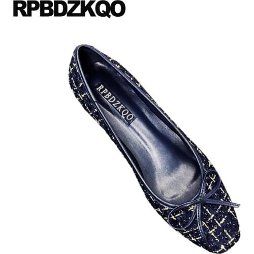 Footwear medium heels ladies mid shoes square toe 2019 thick sweet elegant bow low plaid kawaii block autumn women size 4 34