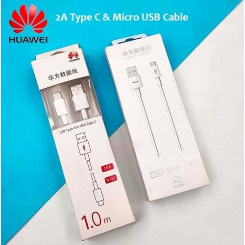 Original Huawei 10E Mate10 Lite Cable 2A Micro USB/Type C Fast Charging Cord For P20 PRO P8 P9 P10 Lite Nova 3 2S Honor V8 8X Y9