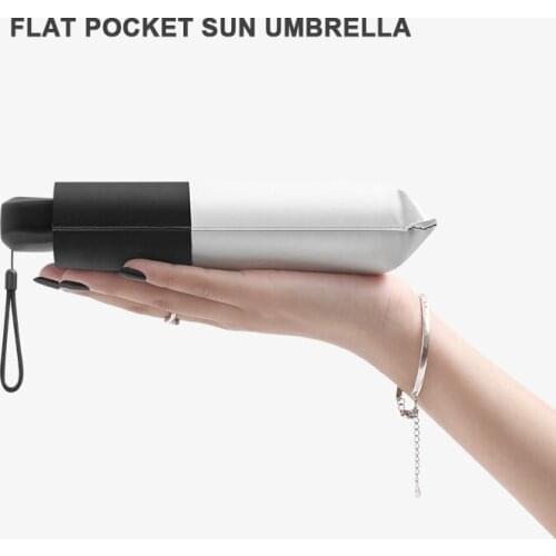 Flat Mini Pocket Cear Umbrella Rain Women Five Folding Colors Anti UV Sun Umbrellas Portable Sunscreen Girls Umbrella Parasol