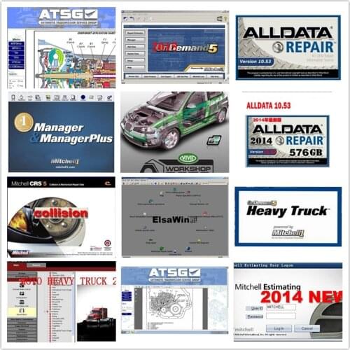 Auto Repair software Alldata & OD5 all data 10.53+mi..ll 2015+atsg+elsawin English 1tb hdd usb3.0 for car/truck diagnostic tool