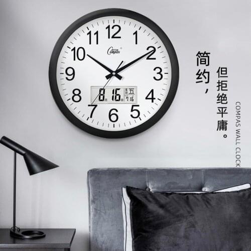 Simple Mordern Nordic Clock Vintage Retro Antique Silent Watches House Decor Living Room Calendar Wall Clock Home Ornaments