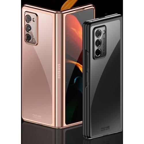 Shockproof Transparent Hard PC Bumper Coque Luxury Case For Samsung Galaxy Zfold Z Fold 2 Fold2 Zfold2 5G Cover Fundas Shell