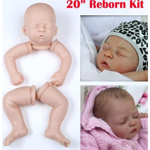 Reborn kit DIY 20inch silicone Rebirth Infant baby doll Mould Prototype kit Reborn Doll part accessories