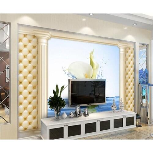 Calla Rome column diamond flexpack 3D Wallpaper,hotel restaurant living room tv sofa wall bedroom 3d mural papel de parede