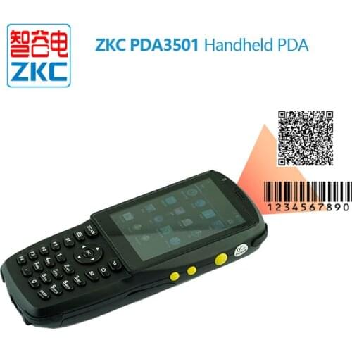 ZKC PDA3501 Industrial Handheld PDA barcode scanner Android sim card with RFID Reader 3G wifi bluetooth NFC
