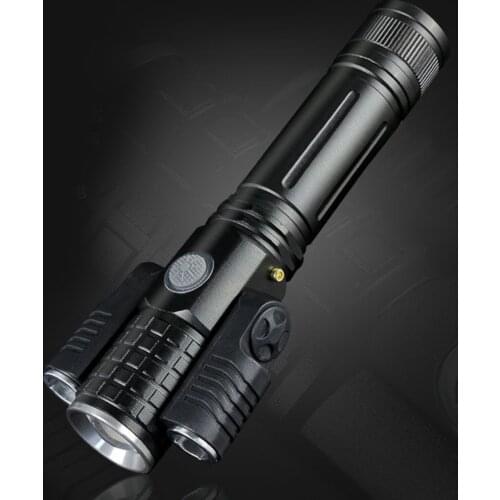 High Lumens Zoomable Road LED Flashlight Portable Hiking Camping Torch Lamp