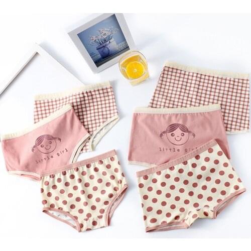 3-10y Kids Girls Panties for Baby Boxers Cotton Girls Briefs Flower Printed Underwear Boxers Brief Underpant Children Clothing