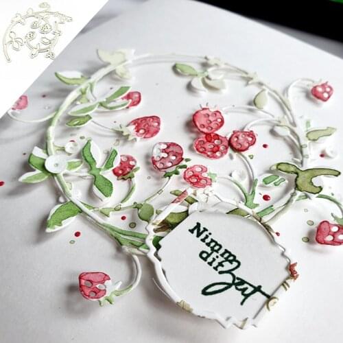 MISS VINTAGE Metal Cutting Dies Strawberry Leaves diy Scrapbooking Photo Album Decorative Embossing PaperCard Crafts Die 2021