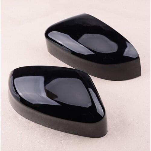 1 Pair Car Side Door Wing Mirror Cover Cap ABS Gloss Black fit for Ford Focus MK3 2012 2013 2014 2015 2016 2017 2018