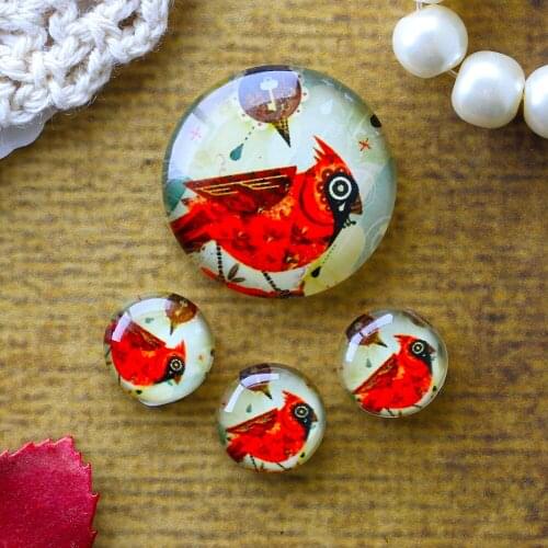 12mm 25mm 14mm 16mm 18mm 20mm Photo Glass Cabochons Round Cameo Set Handmade Settings Stone Owl 033