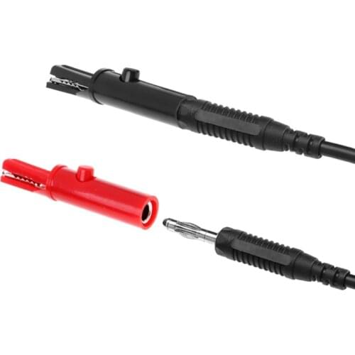 2 Pcs Push Button Type Full Protective Alligator Clips For Professional Multimeter U1JB