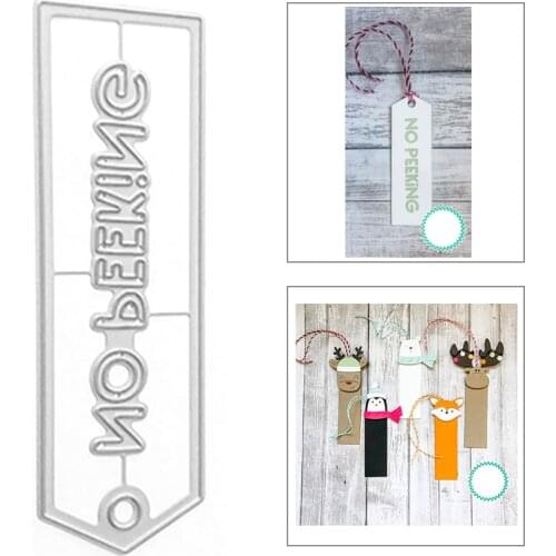 2021 New English Words No Peeking Metal Cutting Dies For DIY Craft Making Tag Label Paper and Greeting Card Scrapbooking Album