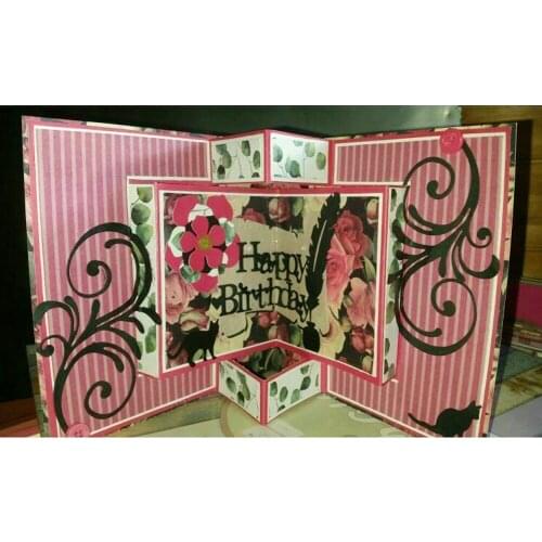 3D Folded Fancy Metal Cutting Dies Scrapbooking Photo Album Card Craft Die Cuts