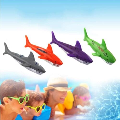 4Pcs Plastic Diving Toys Pool Dive Shark Water Throwing Torpedo Kids Funny Gift