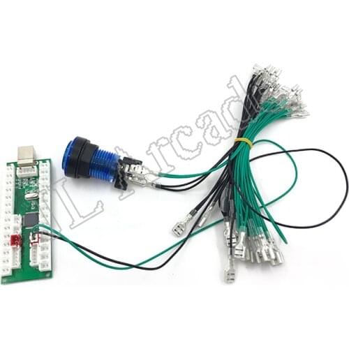 6.3mm Terminal Arcade Push Button Led Light Cable Wire Harness To PC Power Supply 5V/12V bulb series signal wire for 20/32pcs