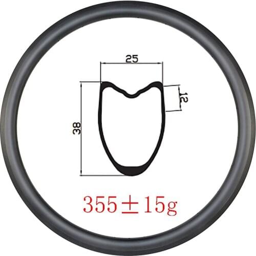 700C 38mm x 25mm Tubular basalt track brake carbon rim gravel UD 3K 12K matte glossy U shape 20H 24H 28H 32H 36H road bike wheel