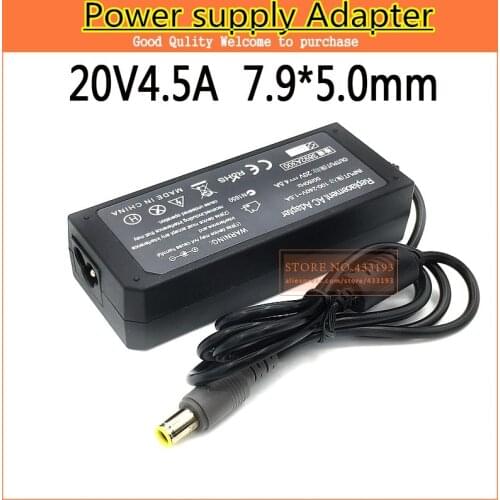 AC Adapter 20V 4.5A 90W 7.9x5.0mm Power Supply Battery Charger for IBM For Lenovo for Thinkpad X61 T61 R61 92P 40Y High Quality