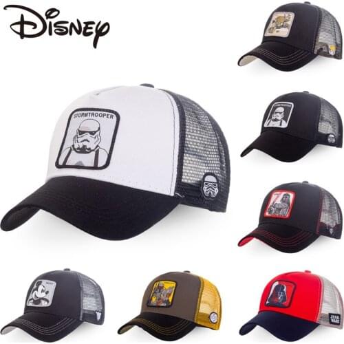 New Brand Anime Star Wars Mickey Snapback Cotton Baseball Cap Men Women Hip Hop Dad Mesh Trucker Hat Dropshipping
