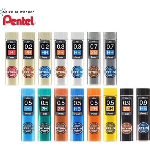 No Break! Pentel Pencil Lead Refill Stein Enhanced Silica 0.2 0.3 0.5 0.7 0.9*60 mm Mechanical Pencil Writing Supplies 2018